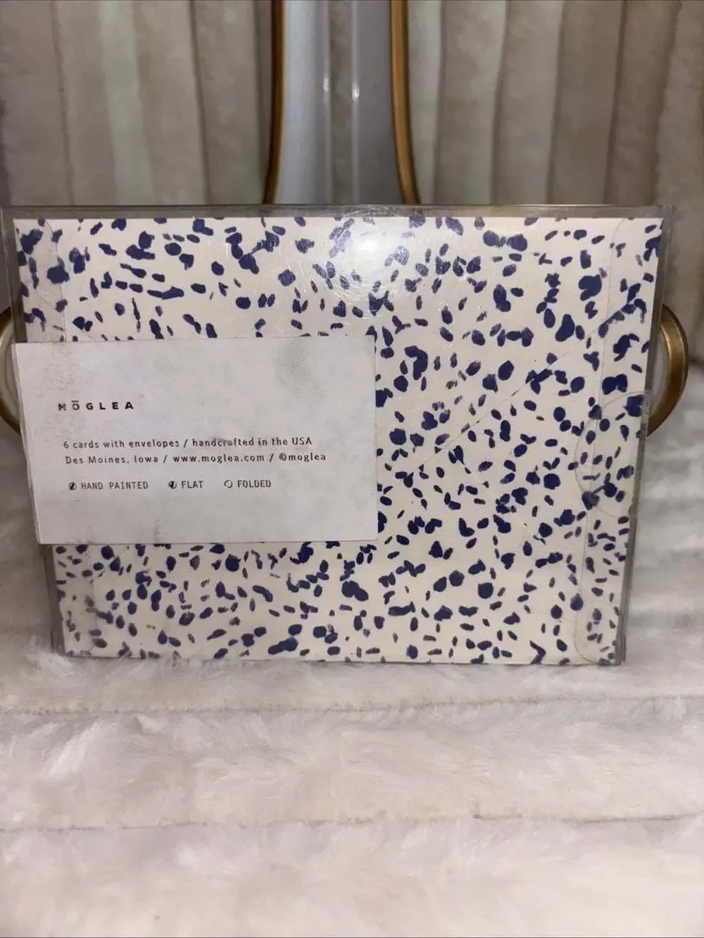 Moglea Hand Painted Holiday Card Boxed Set 6 Flat Cards Envelopes New (4 Avail)